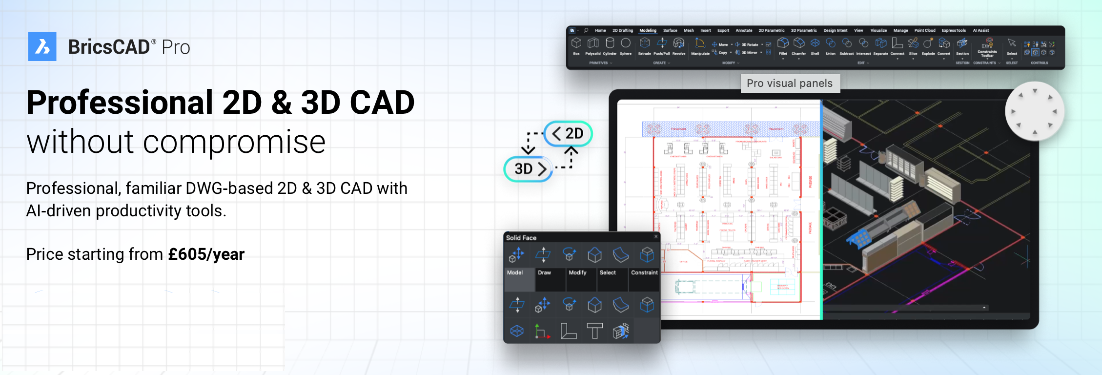 BRICSCAD PRO HEADER BANNER