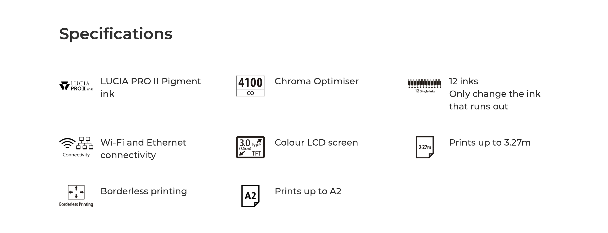 Canon imagePROGRAF PRO-1100 SPECS (CLEAR)