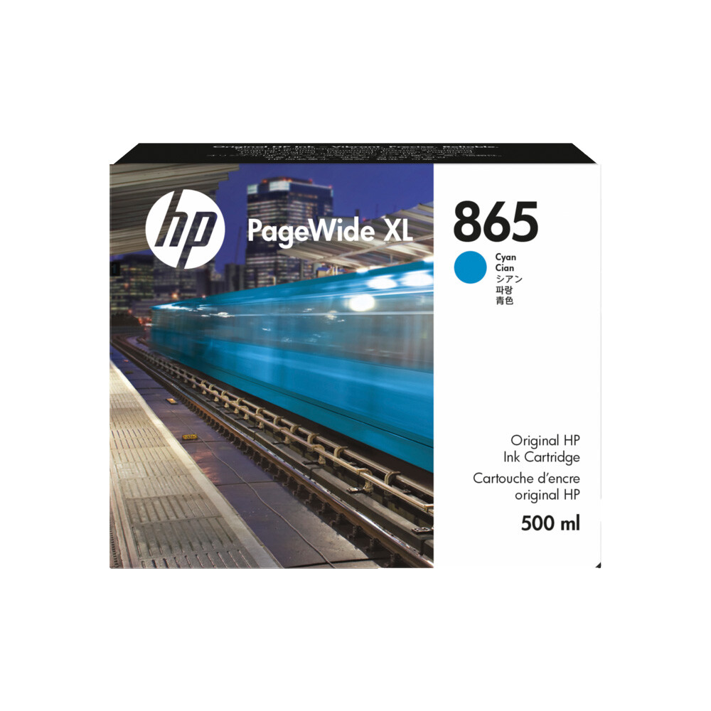 HP 865 500-ml Cyan PageWide XL Ink Cartridge