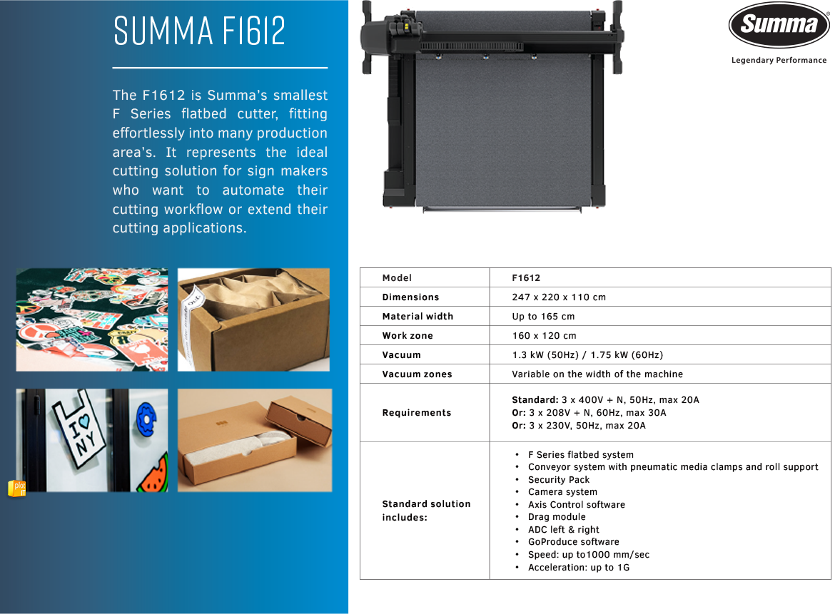 SUMMA F1612 SPECS