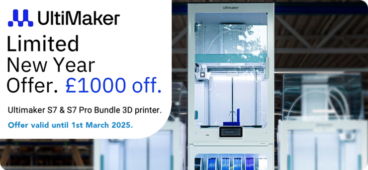 Special one-off price discount on the Ultimaker S7 & S7 Pro Bundle 3D printer