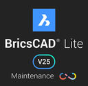 BricsCAD V25 Lite - Single User Perpetual w/ Annual Maintenance New (LIT-SU-COM-NEW-V25-1Y) - BricsCAD Lite V25 - Single User Annual Maintenance New (LIT-SU-MNT-NEW-NA-1Y)