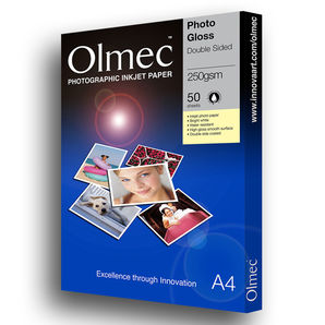 Olmec OLM-065-S0297-050 Photo Gloss Double Sided 250g/m² A3 size (50 Sheets) Inkjet paper